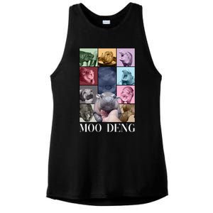 Baby Pygmy Hippo Moo Deng Era Ladies PosiCharge Tri-Blend Wicking Tank