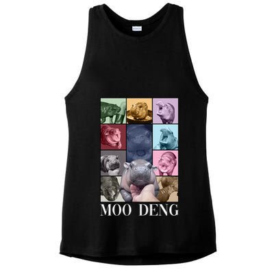 Baby Pygmy Hippo Moo Deng Era Ladies PosiCharge Tri-Blend Wicking Tank