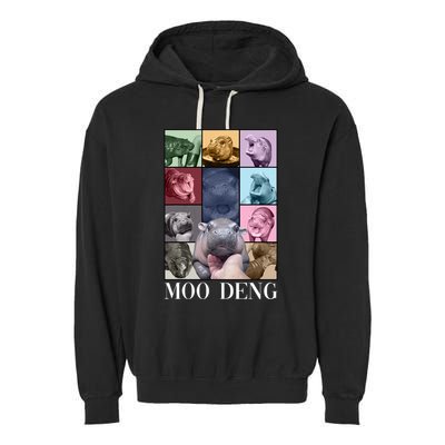 Baby Pygmy Hippo Moo Deng Era Garment-Dyed Fleece Hoodie