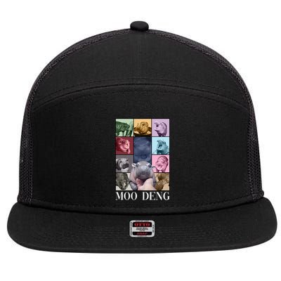 Baby Pygmy Hippo Moo Deng Era 7 Panel Mesh Trucker Snapback Hat
