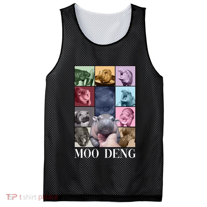 Baby Pygmy Hippo Moo Deng Era Mesh Reversible Basketball Jersey Tank