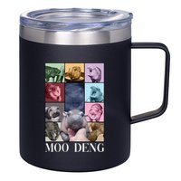 Baby Pygmy Hippo Moo Deng Era 12oz Stainless Steel Coffee Mug