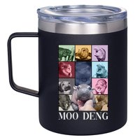 Baby Pygmy Hippo Moo Deng Era 12oz Stainless Steel Coffee Mug