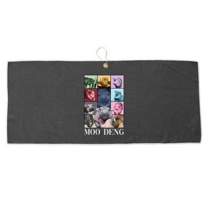 Baby Pygmy Hippo Moo Deng Era Large Microfiber Waffle Golf Towel