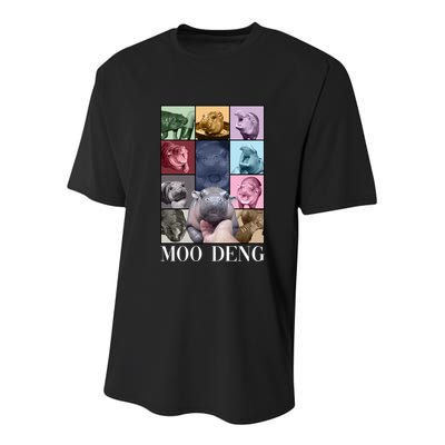 Baby Pygmy Hippo Moo Deng Era Youth Performance Sprint T-Shirt
