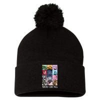 Baby Pygmy Hippo Moo Deng Era Pom Pom 12in Knit Beanie