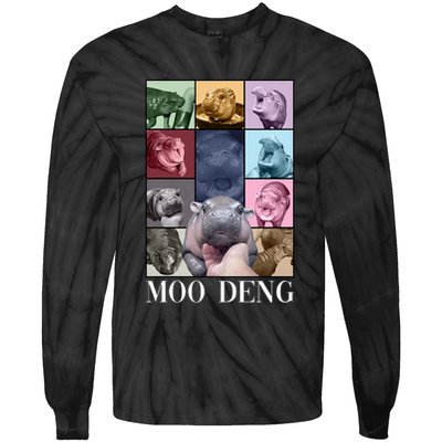 Baby Pygmy Hippo Moo Deng Era Tie-Dye Long Sleeve Shirt