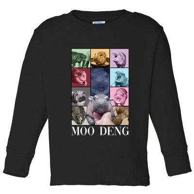 Baby Pygmy Hippo Moo Deng Era Toddler Long Sleeve Shirt