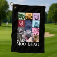 Baby Pygmy Hippo Moo Deng Era Golf Towel