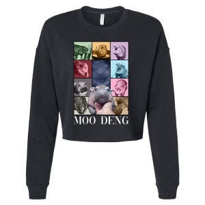 Baby Pygmy Hippo Moo Deng Era Cropped Pullover Crew