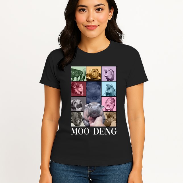 Baby Pygmy Hippo Moo Deng Era Womens T-Shirt