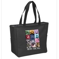 Baby Pygmy Hippo Moo Deng Era Zip Tote Bag