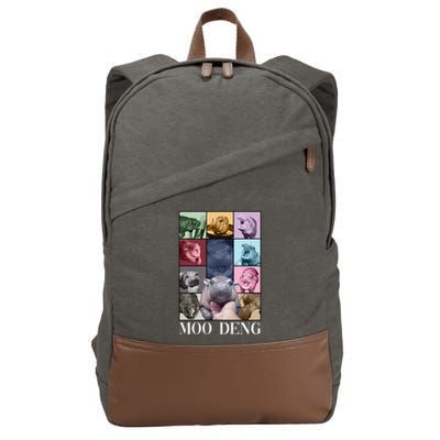 Baby Pygmy Hippo Moo Deng Era Cotton Canvas Backpack