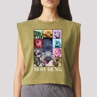 Baby Pygmy Hippo Moo Deng Era Garment-Dyed Women's Muscle Tee