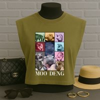 Baby Pygmy Hippo Moo Deng Era Garment-Dyed Women's Muscle Tee