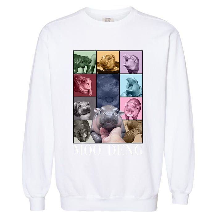 Baby Pygmy Hippo Moo Deng Era Garment-Dyed Sweatshirt