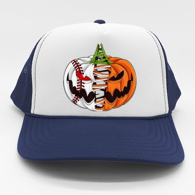 Baseball Player Halloween Pumpkin Costume Baseball Pitcher Trucker Hat