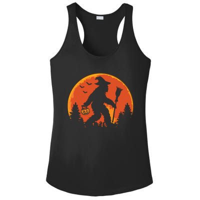 Bigfoot Pumpkin Halloween Costume Sasquatch Ladies PosiCharge Competitor Racerback Tank