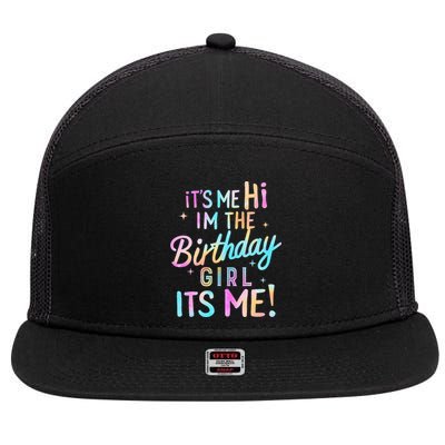 Birthday Party Hi Its Me Im The Birthday 7 Panel Mesh Trucker Snapback Hat