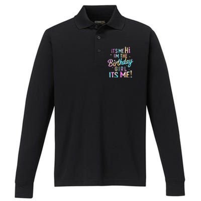 Birthday Party Hi Its Me Im The Birthday Performance Long Sleeve Polo