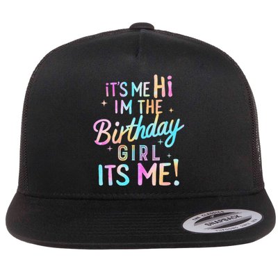 Birthday Party Hi Its Me Im The Birthday Flat Bill Trucker Hat