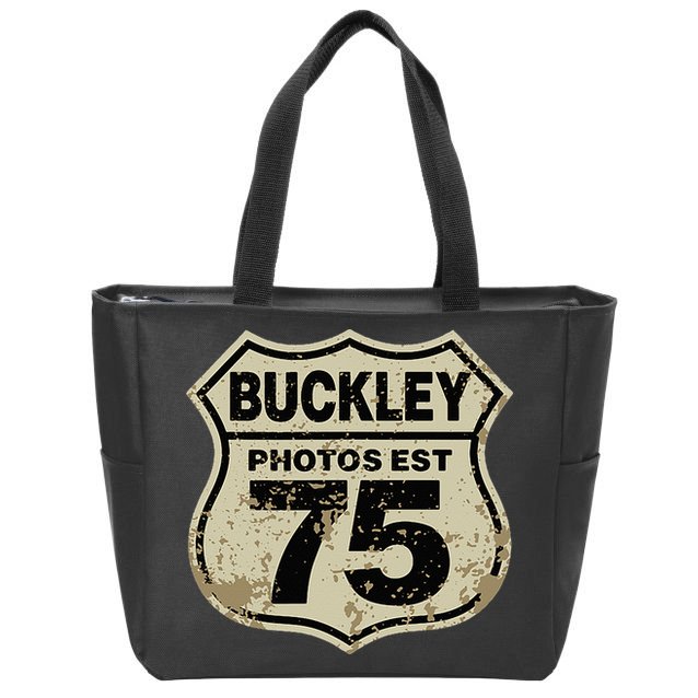 Buckley Photos Highway Sign Zip Tote Bag