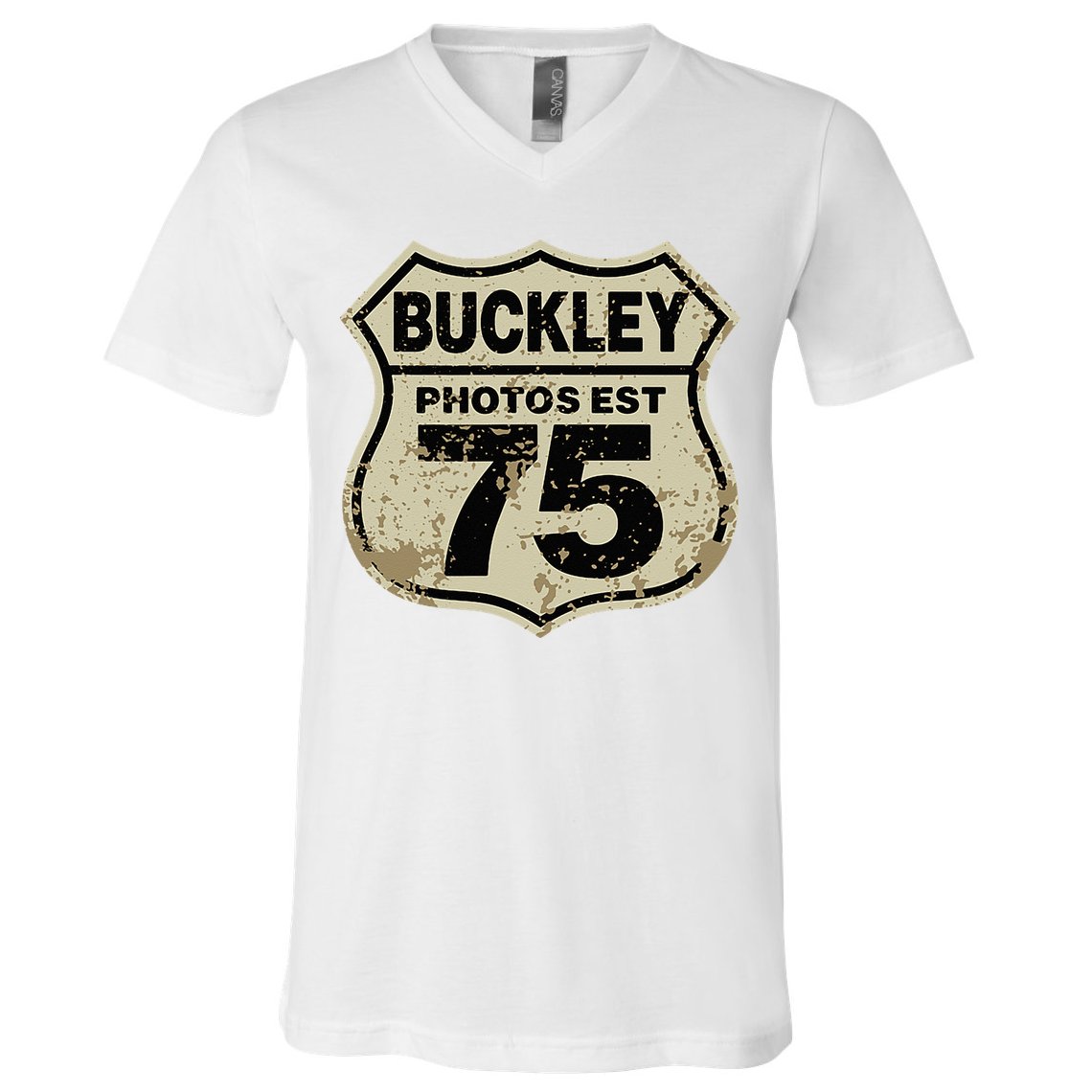 Buckley Photos Highway Sign V-Neck T-Shirt
