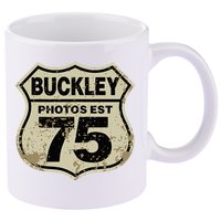 Buckley Photos Highway Sign 11oz C Handle Ceramic Mug