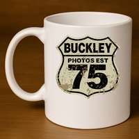Buckley Photos Highway Sign 11oz C Handle Ceramic Mug