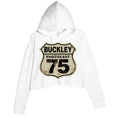 Buckley Photos Highway Sign Crop Fleece Hoodie