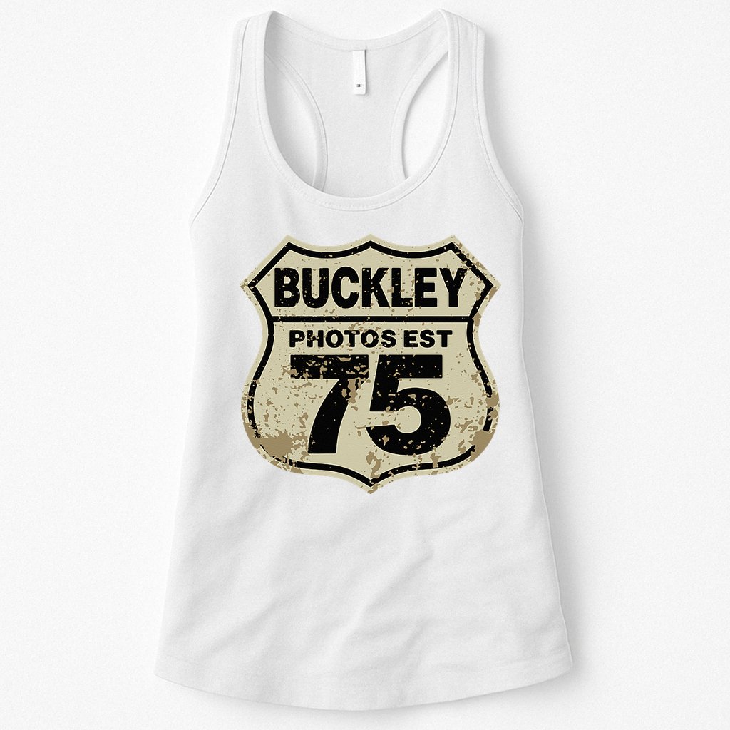 Buckley Photos Highway Sign Womens Tank Top