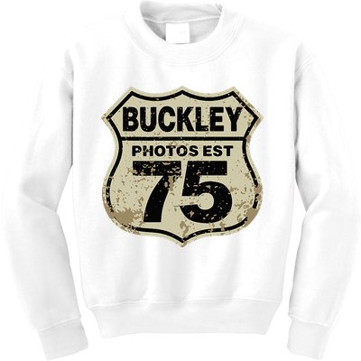 Buckley Photos Highway Sign Kids Sweatshirt