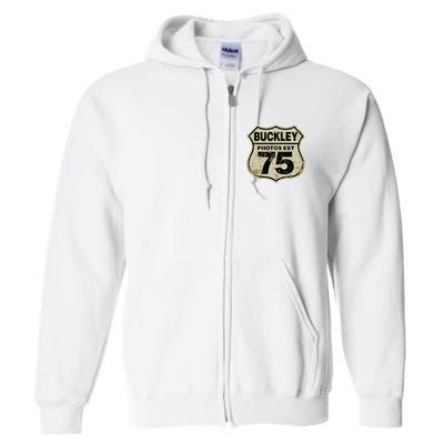 Buckley Photos Highway Sign Full Zip Hoodie