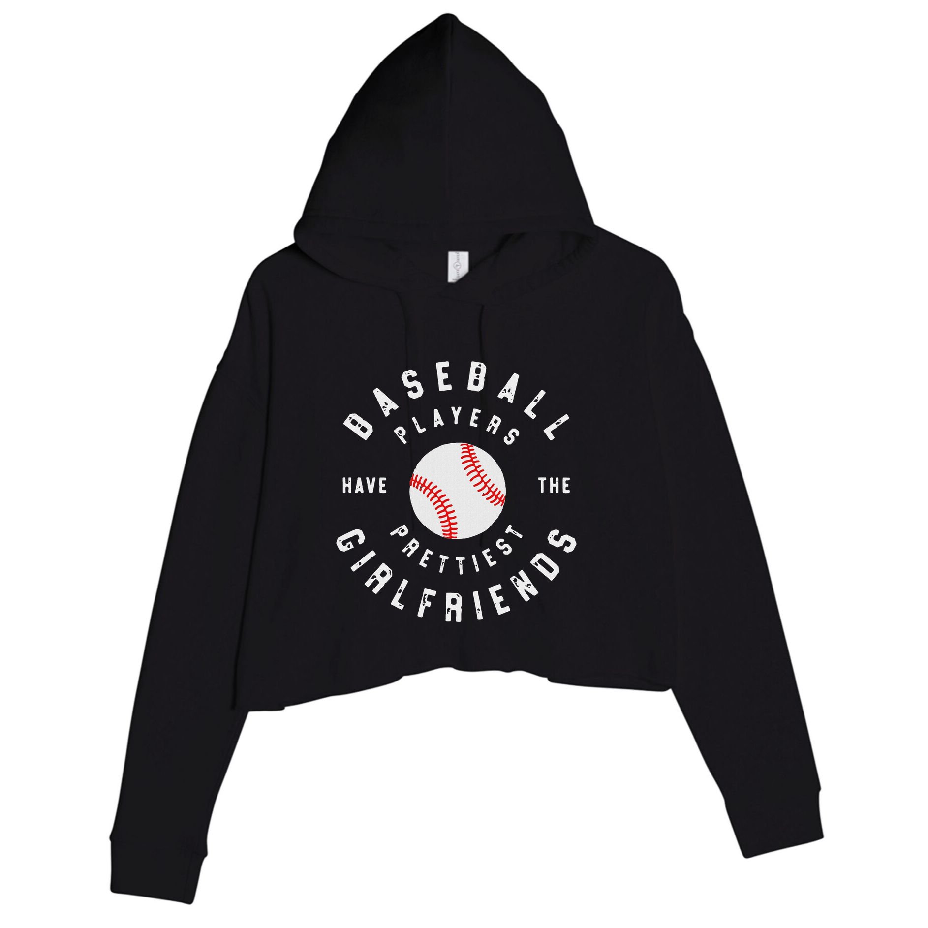 Baseball Players Have The Prettiest Girlfriends Sport Lover Crop Fleece Hoodie