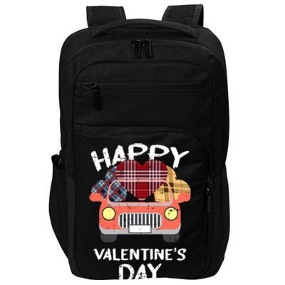 Buffalo Plaid Heart Valentines Day Funny Gift For Her Funny Gift Impact Tech Backpack