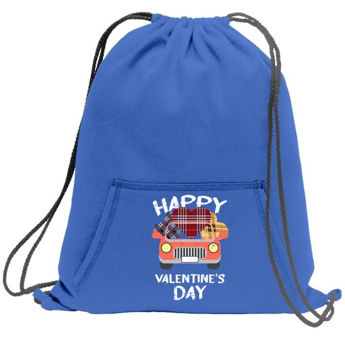 Buffalo Plaid Heart Valentines Day Funny Gift For Her Funny Gift Sweatshirt Cinch Pack Bag