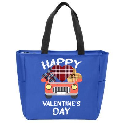 Buffalo Plaid Heart Valentines Day Funny Gift For Her Funny Gift Zip Tote Bag