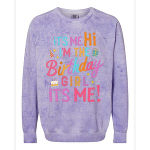 Birthday Party Hi Its Me Im The Birthday Colorblast Crewneck Sweatshirt