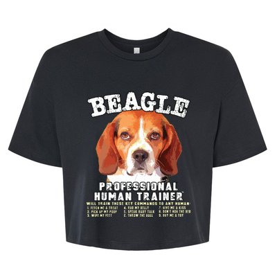 Beagle Professional Human Trainer Bella+Canvas Jersey Crop Tee