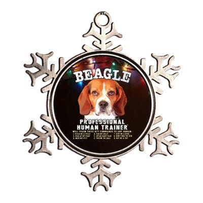 Beagle Professional Human Trainer Metallic Star Ornament