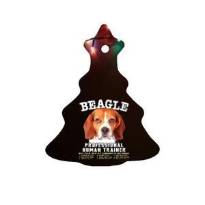 Beagle Professional Human Trainer Ceramic Tree Ornament