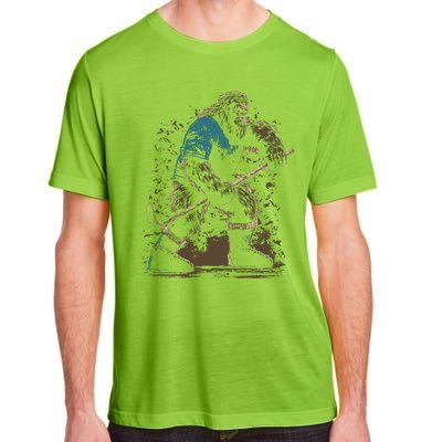 Bigfoot Playing Hockey Adult ChromaSoft Performance T-Shirt