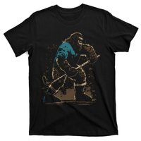 Bigfoot Playing Hockey T-Shirt