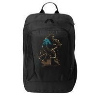 Bigfoot Playing Hockey City Backpack