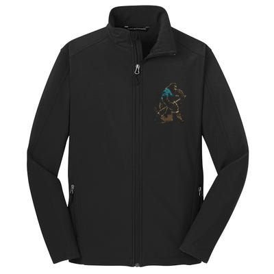 Bigfoot Playing Hockey Core Soft Shell Jacket