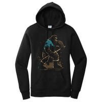 Bigfoot Playing Hockey Women's Pullover Hoodie