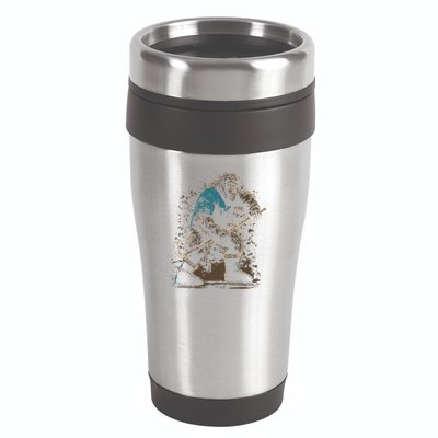Bigfoot Playing Hockey 16oz Travel Tumbler