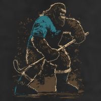 Bigfoot Playing Hockey Trucker Hat