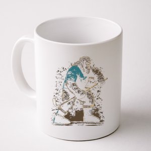 Bigfoot Playing Hockey Coffee Mug