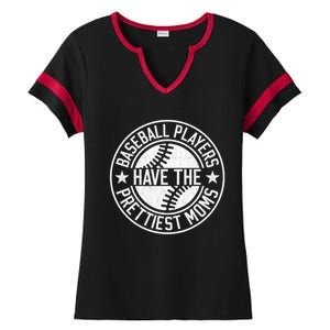 Baseball Players Have The Prettiest Moms Funny Baseball Ladies Halftime Notch Neck Tee